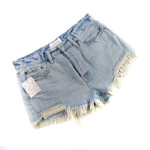 FREE PEOPLE WOmen's Mini Shorts 29 Distressed